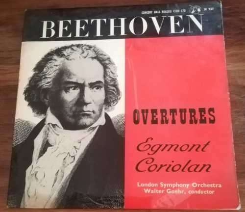 BEETHOVEN OVERTURES EGMONT CORIOLIN 45RPM RECORD