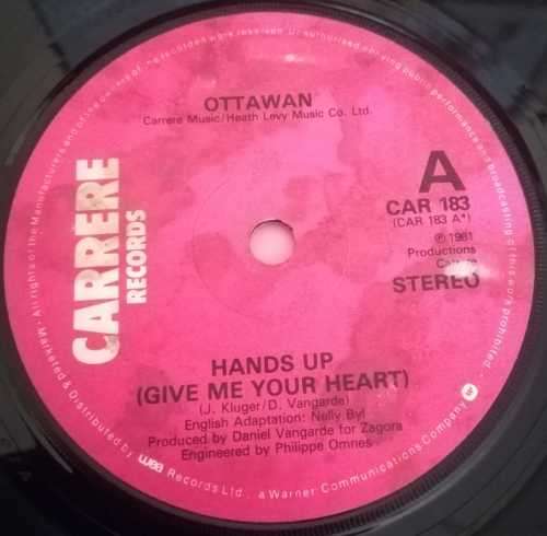 TTWAN - HANDS UP 45RPM RECORD