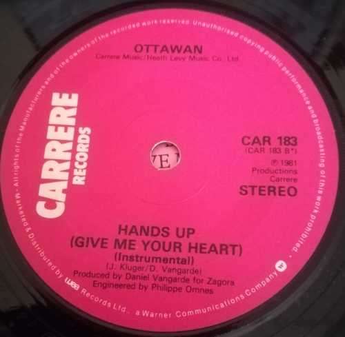 TTWAN - HANDS UP 45RPM RECORD