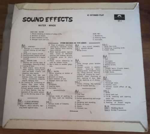 SOUND EFFECTS - WATER - WINDS 45RPM RECORD
