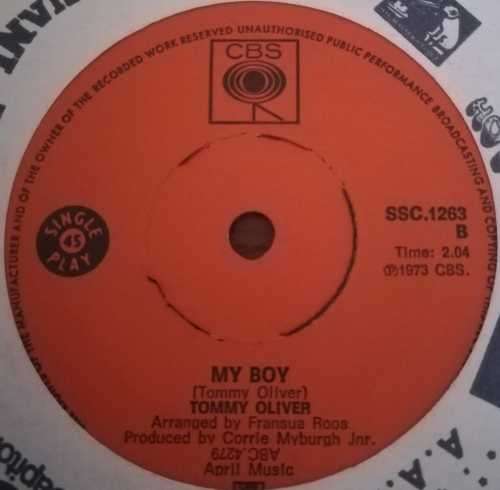 TOMMY OLIVER - I WANNA LIVE 45RPM RECORD