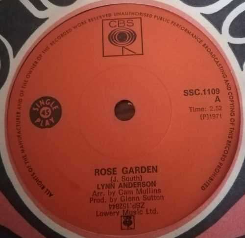 LYNN ANDERSON - ROSE GARDEN 45RPM RECORD