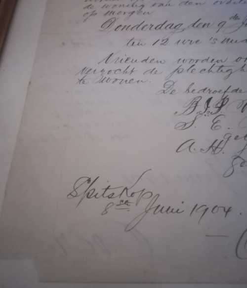 Rare Doodsbericht 1904