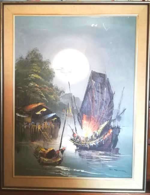 F. Sing original oil painting.