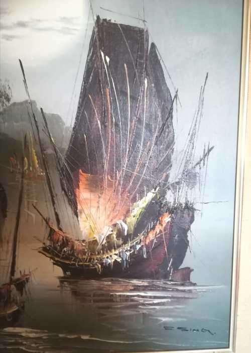F. Sing original oil painting.