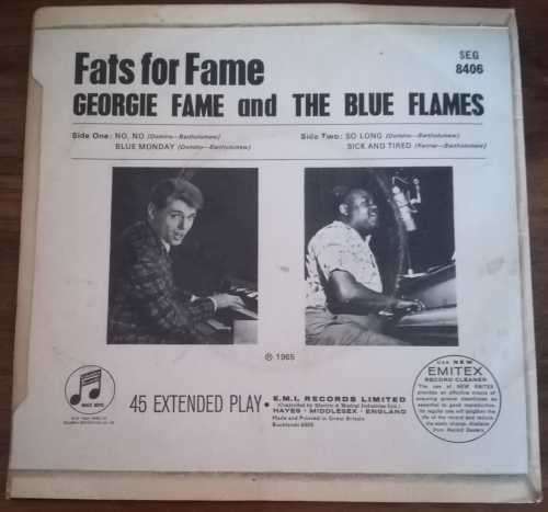 FATS FOR FAME 45RPM RECORD