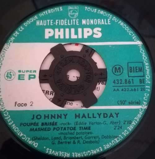 JOHNNY HALLYDAY 45RPM RECORD