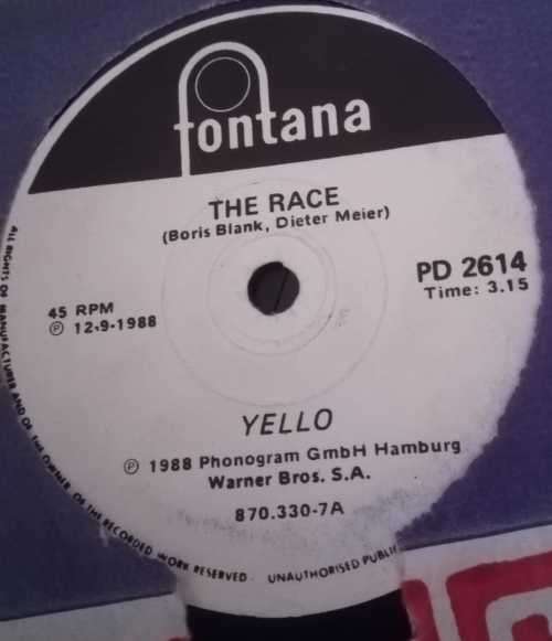 YELLO - ANOTHER RACE 45RPM RECORD