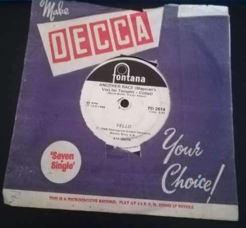 YELLO - ANOTHER RACE 45RPM RECORD