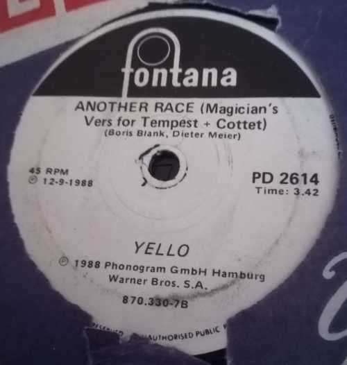 YELLO - ANOTHER RACE 45RPM RECORD