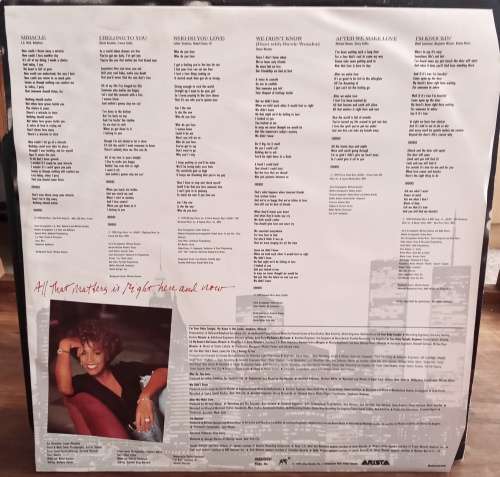 WHITNEY HOUSTON - I`M YOUR BABY TONIGHT LP VINYL RECORD