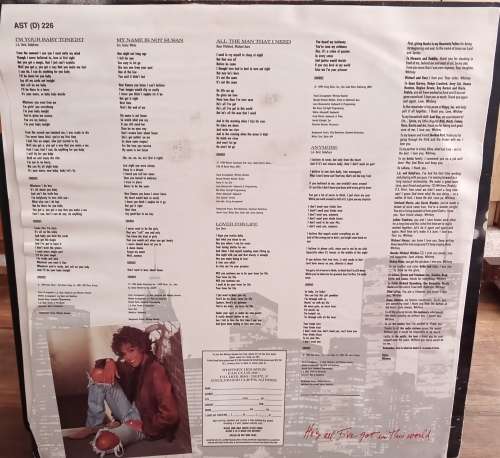 WHITNEY HOUSTON - I`M YOUR BABY TONIGHT LP VINYL RECORD
