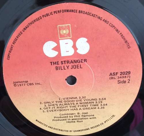 BILLY JOEL-THE STRANGER