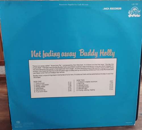 Buddy Holly - Not Fading Away LP Vinyl Record