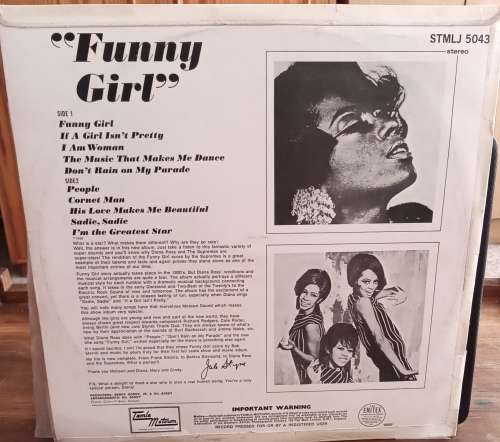 Diana Ross & The Supremes - Funny girl LP Vinyl Record