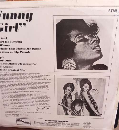 Diana Ross & The Supremes - Funny girl LP Vinyl Record