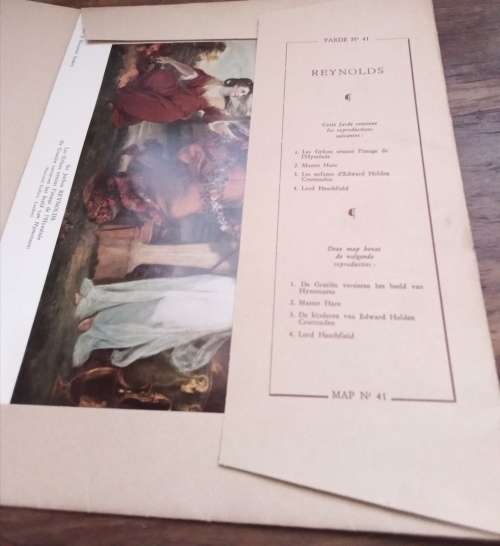 Rare Sir Joshua Reynolds Prints in Folder, 4 prints. Printed in Brussels.