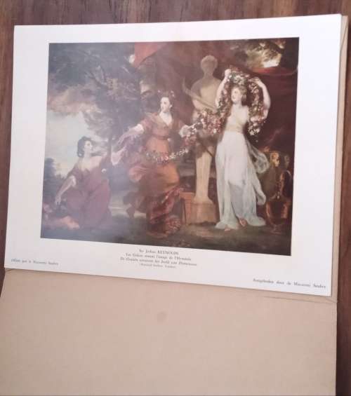 Rare Sir Joshua Reynolds Prints in Folder, 4 prints. Printed in Brussels.