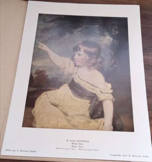 Rare Sir Joshua Reynolds Prints in Folder, 4 prints. Printed in Brussels.