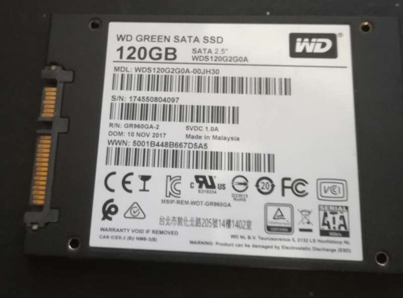 Western Digital Green 120GB 2.5` SATA SSD