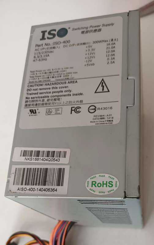 ISO Switching Power Supply. 228W.