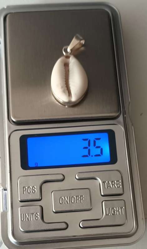 Sterling Silver Shell Pendant. 3.5g.
