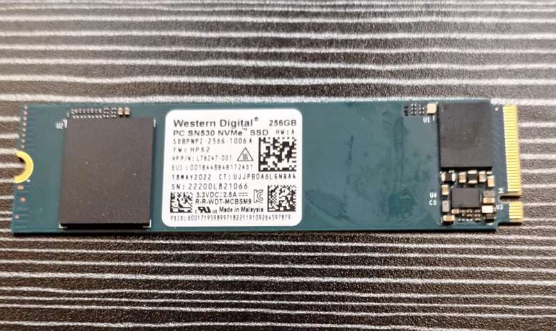 Western Digital 256GB NvMe.