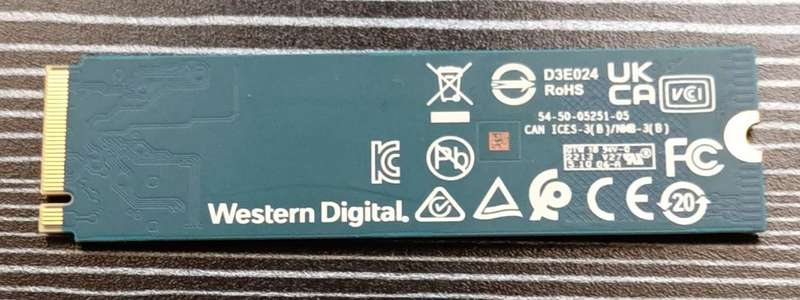 Western Digital 256GB NvMe.