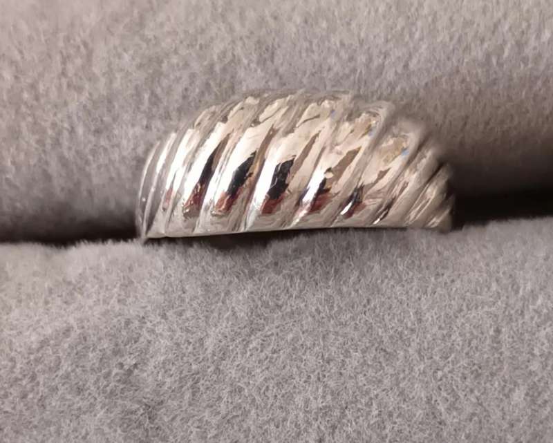 Sterling Silver Solid Ring. 3.2g. Size O 1/2.