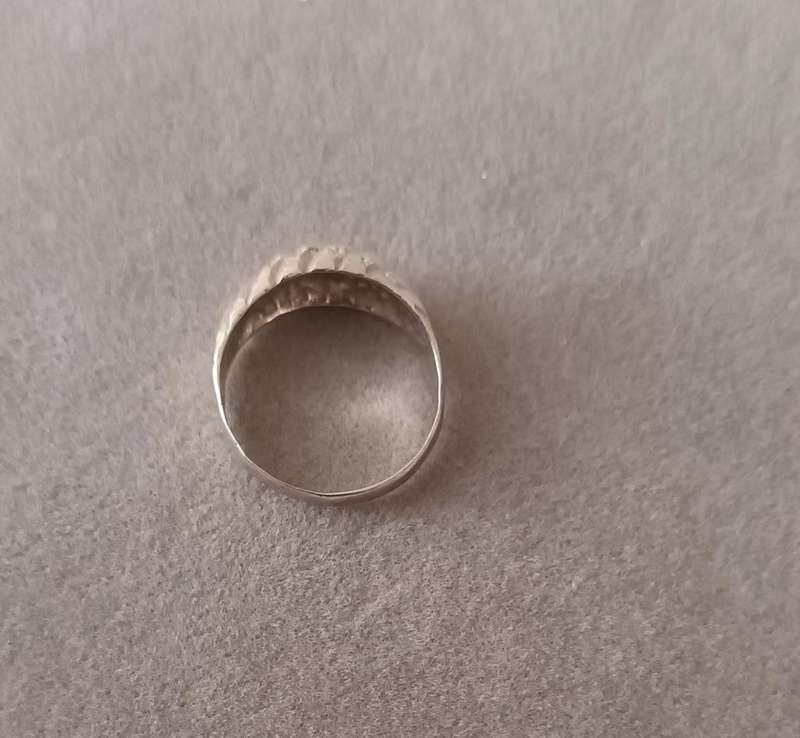 Sterling Silver Solid Ring. 3.2g. Size O 1/2.