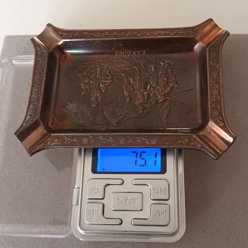 Metal Ashtray. Jan van Riebeeck Landing. 75.1g