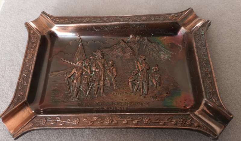 Metal Ashtray. Jan van Riebeeck Landing. 75.1g