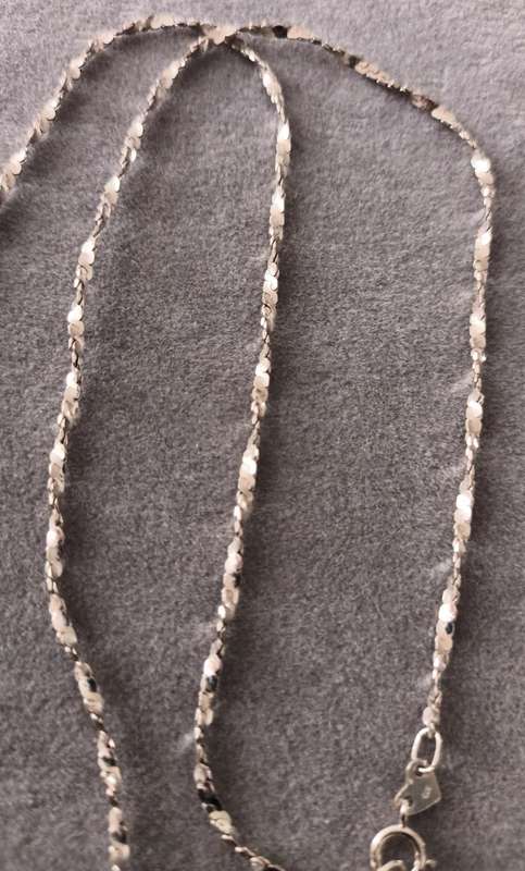 Sterling Silver Curb Chain. 4.9g. 55cm.