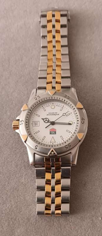 TAG Heuer 1500 Granite Dial 18k Gold Plated - Model WD1221-K-20 with lots of spares.