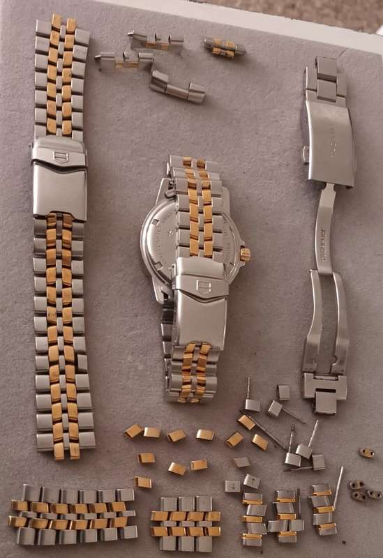 TAG Heuer 1500 Granite Dial 18k Gold Plated - Model WD1221-K-20 with lots of spares.