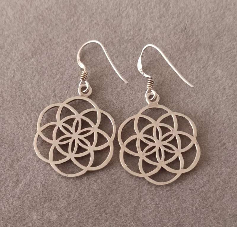 Stunning Sterling Silver Dangling Earrings.