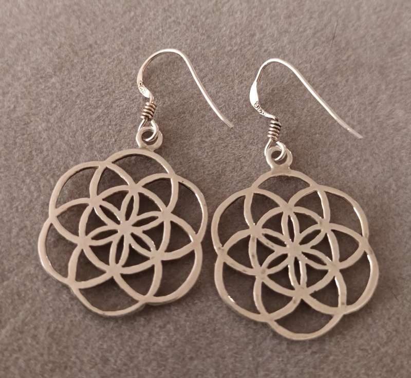 Stunning Sterling Silver Dangling Earrings.