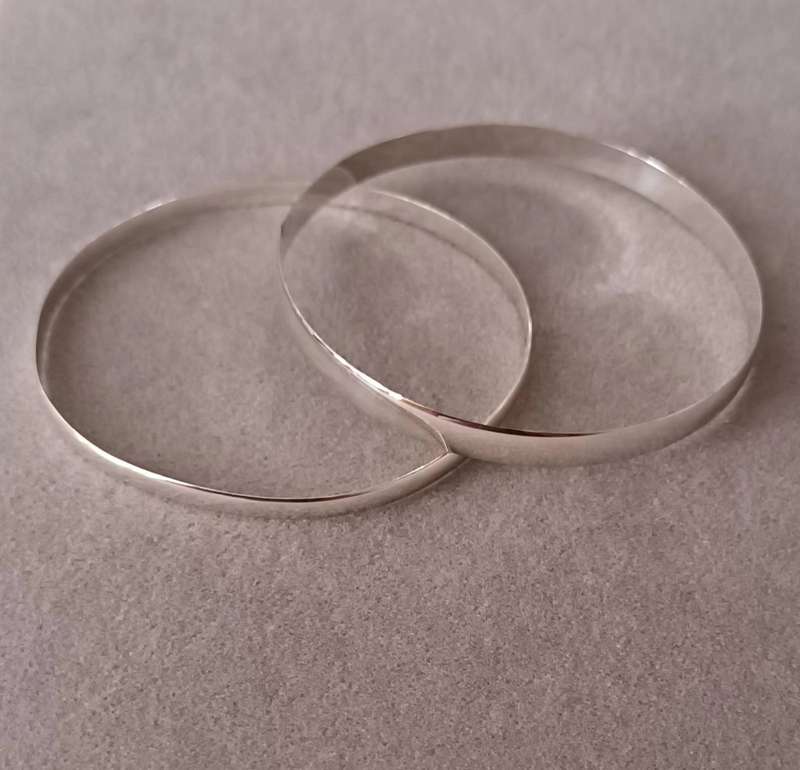 2x Sterling Silver Bangles.