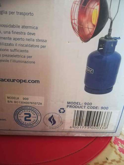 Cadac Safire Heater (900). (Gas cylinder not included).