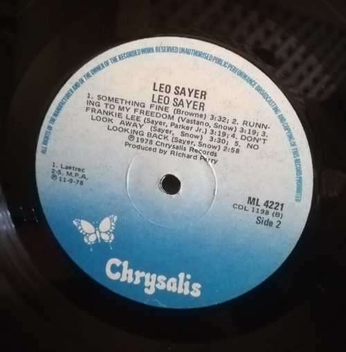 LEO SAYER LP VINYL RECORD