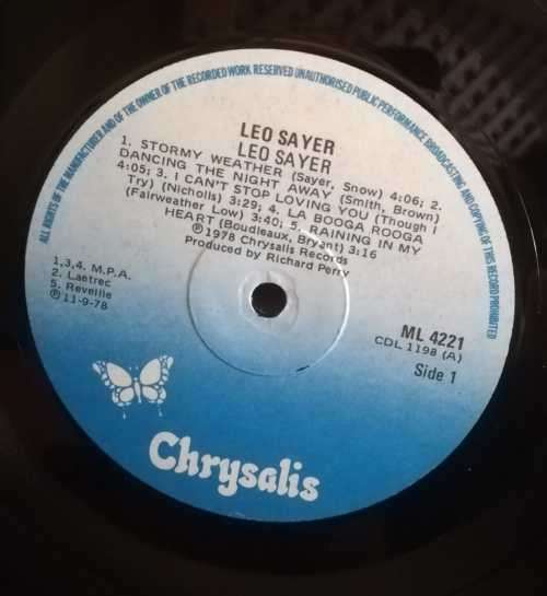 LEO SAYER LP VINYL RECORD