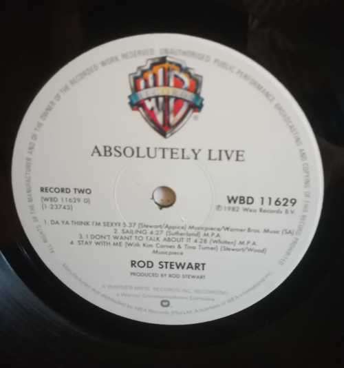 ROD STEWART - ABOSUTELY LIVE LP VINYL RECORD DOUBLE ALBUM