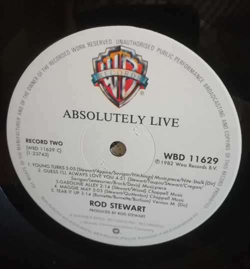 ROD STEWART - ABOSUTELY LIVE LP VINYL RECORD DOUBLE ALBUM