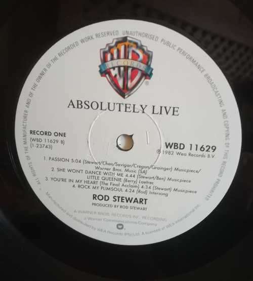ROD STEWART - ABOSUTELY LIVE LP VINYL RECORD DOUBLE ALBUM