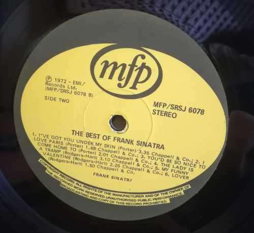 THE BEST OF FRANK SINATRA LP VINYL RECORD