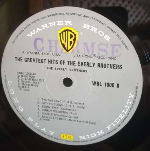 THE GREATEST HITS OF THE EVERLY BROTHERS LP VINYL