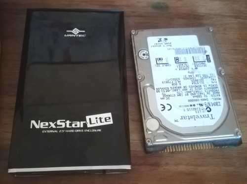 IDE NEXSTAR LITE EXTERNAL 2.5 HARD DRIVE ENCLOSURE WITH 2 X HARD DRIVES (6.0GB + 20.0GB)