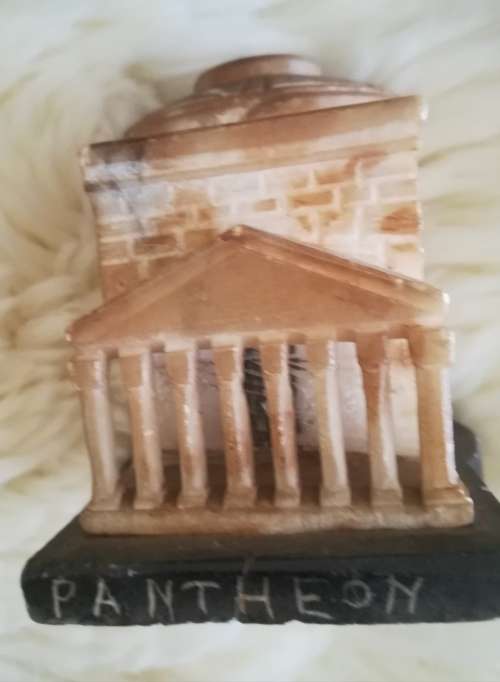Stone Parthenon hand carved ornament. Length 7cm. Width 5cm.