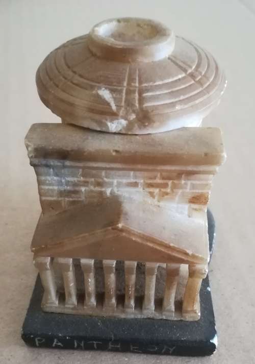 Stone Parthenon hand carved ornament. Length 7cm. Width 5cm.