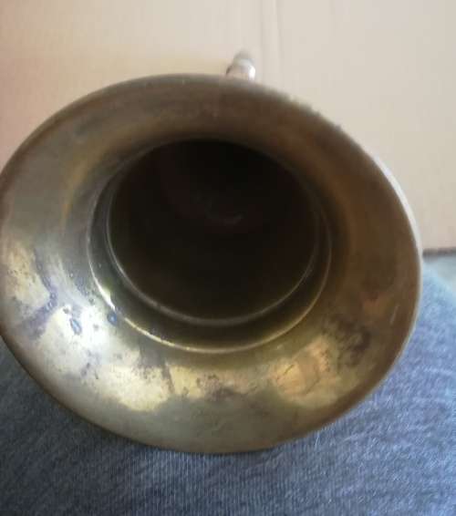 Brass Blow Horn. Made in India. Length 34cm. Width 10cm.